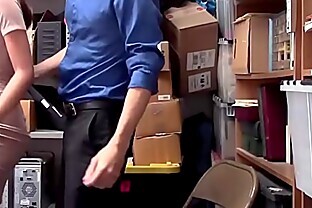 Asian teen thief suspected and fucked by a security guard